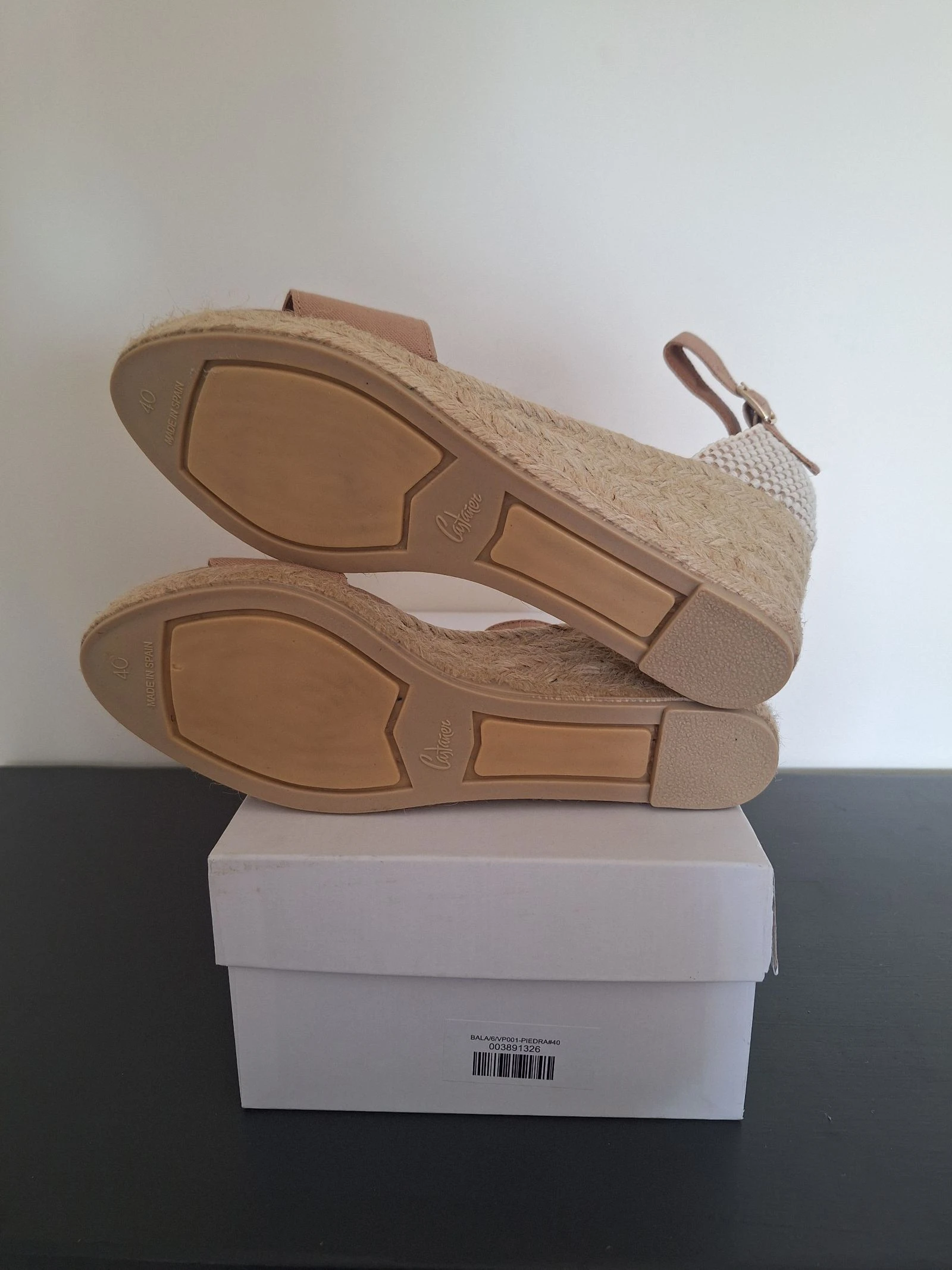 Espadrilles Castañer bege marrom com salto baixo tamanho 40 – photo 8